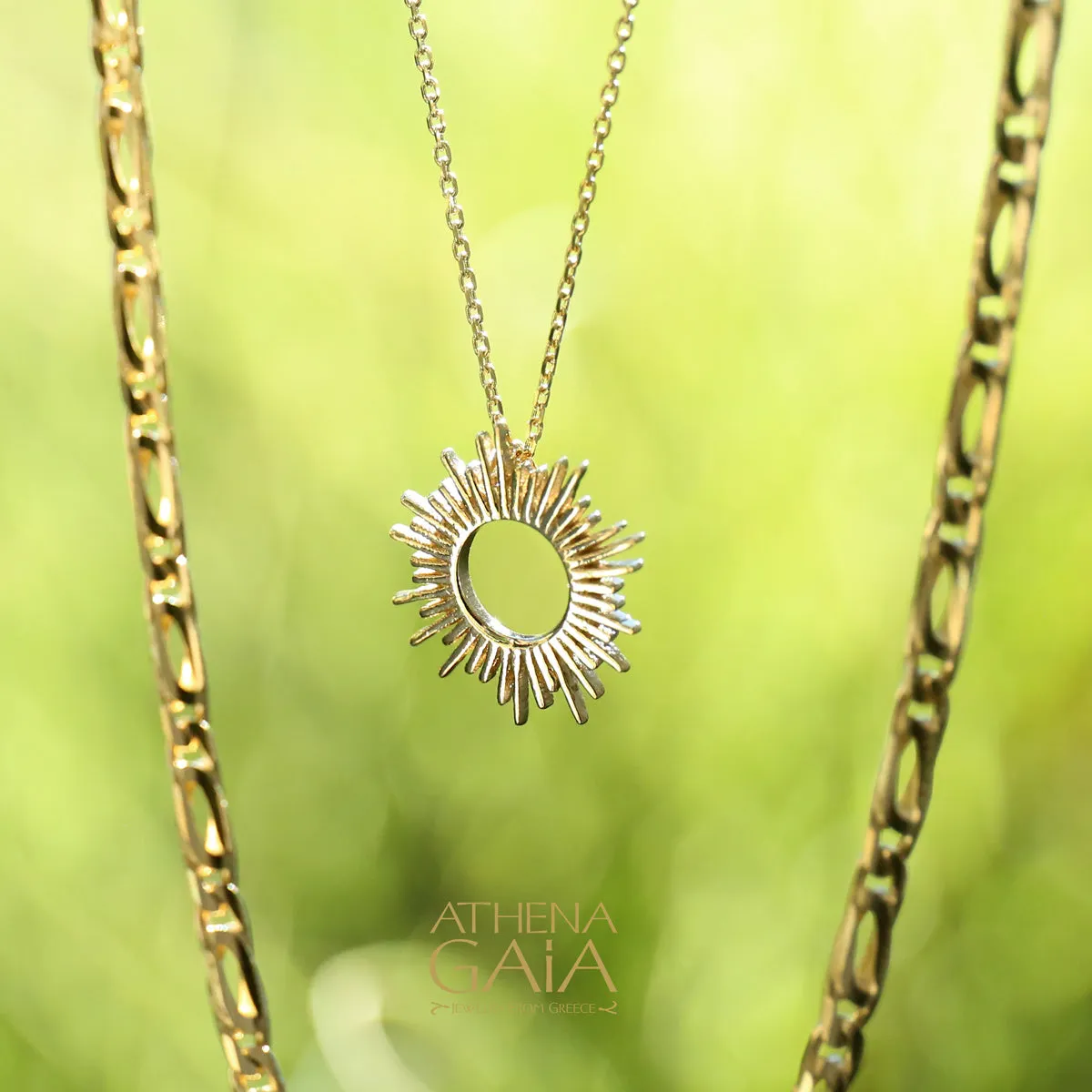 Al'Oro Open Sun Necklace