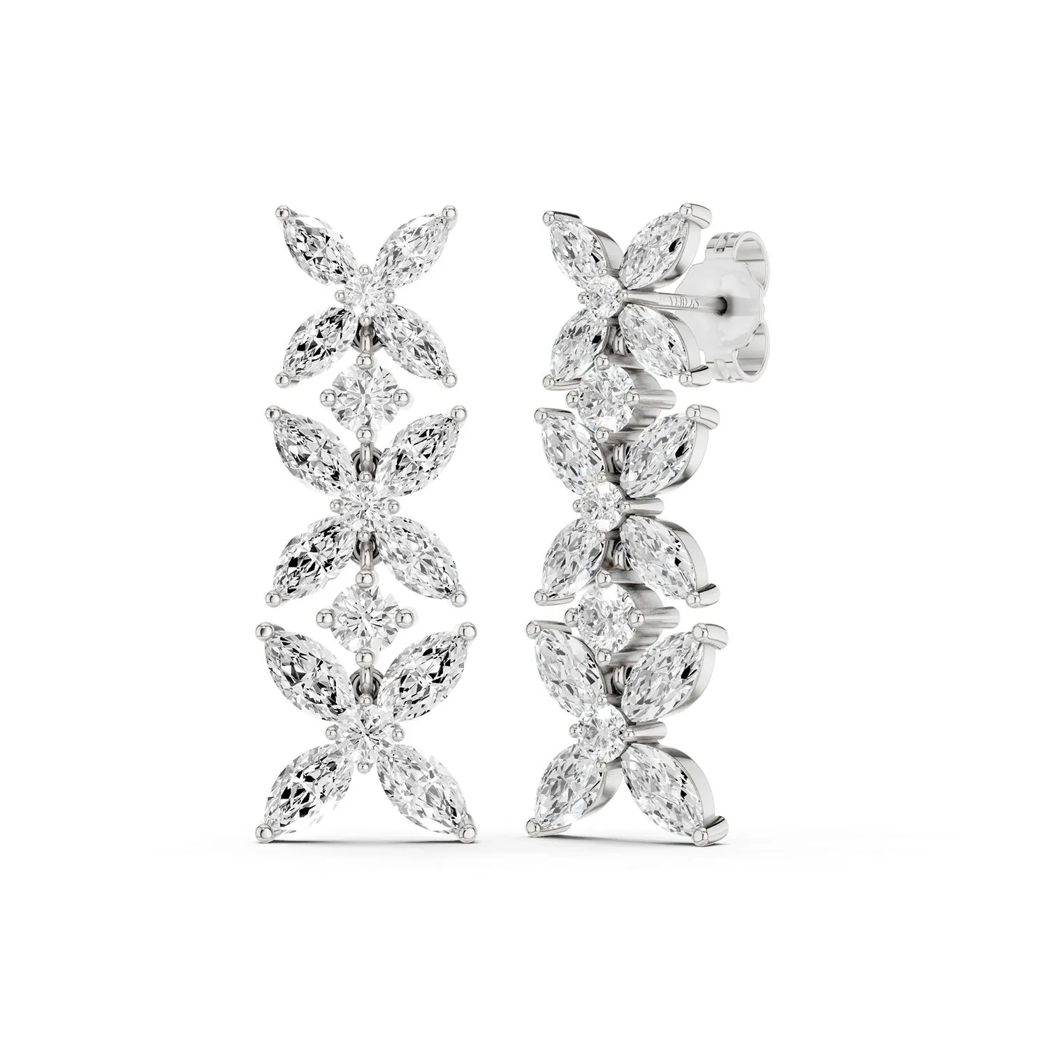 Alyssa Tres Marquise Drop Earrings