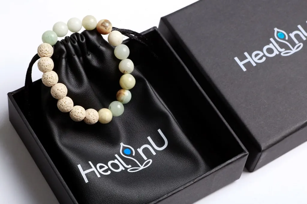 Amazonite & white lava