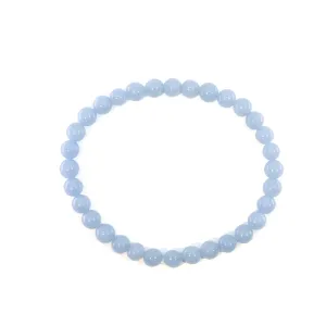 Angelite 6mm Beaded Bracelet