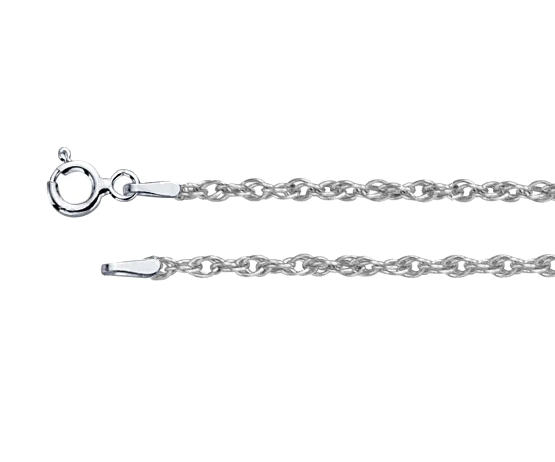 Anti-Tarnish Double Rope Sterling Silver 1.3mm Chain