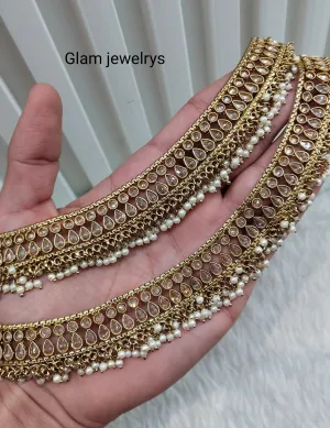 Antique Gold Anklets Jhanjar Payal Indian Jewellery Prince Set
