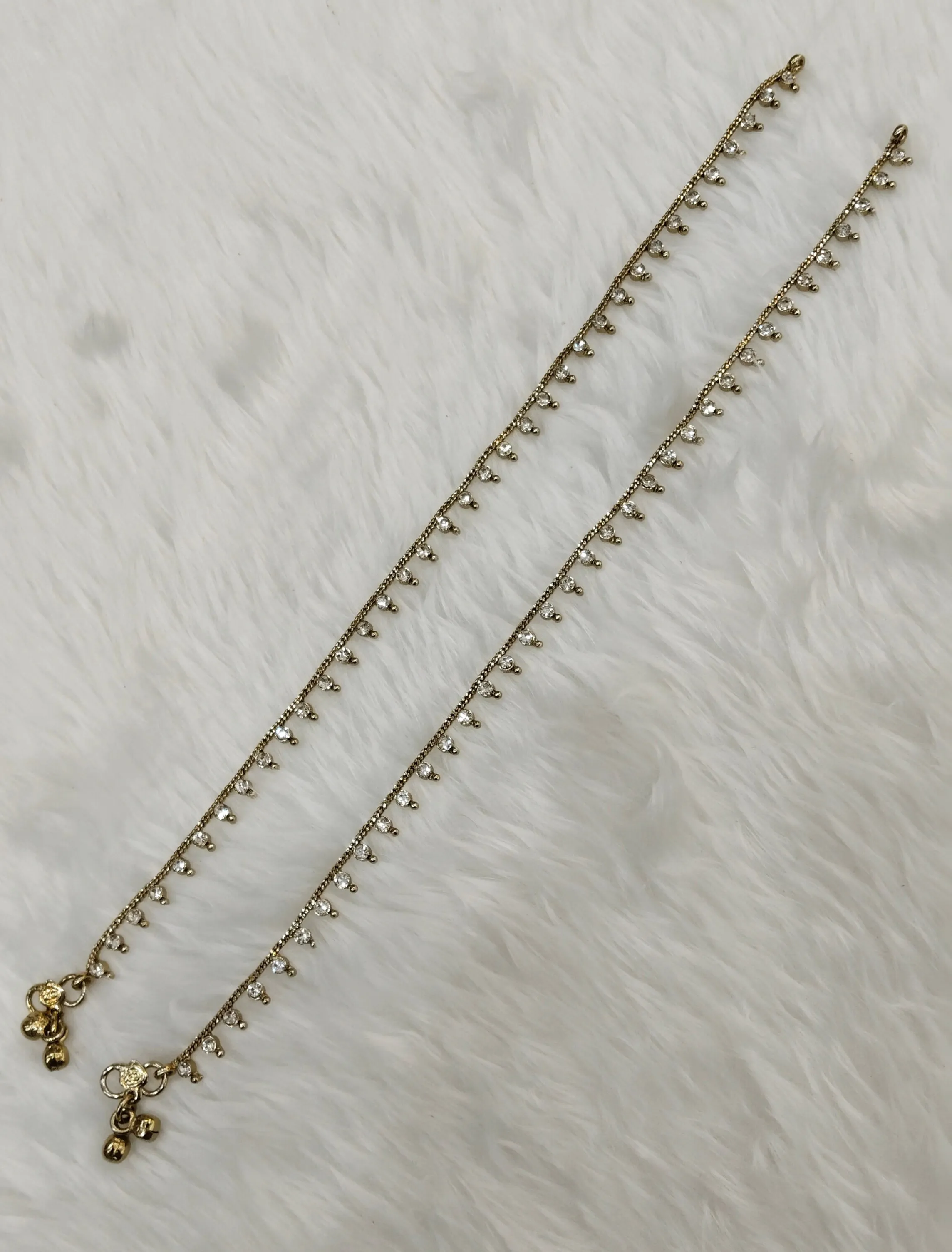 Antique Gold Anklets Jhanjar Payal Indian Jewellery  Set