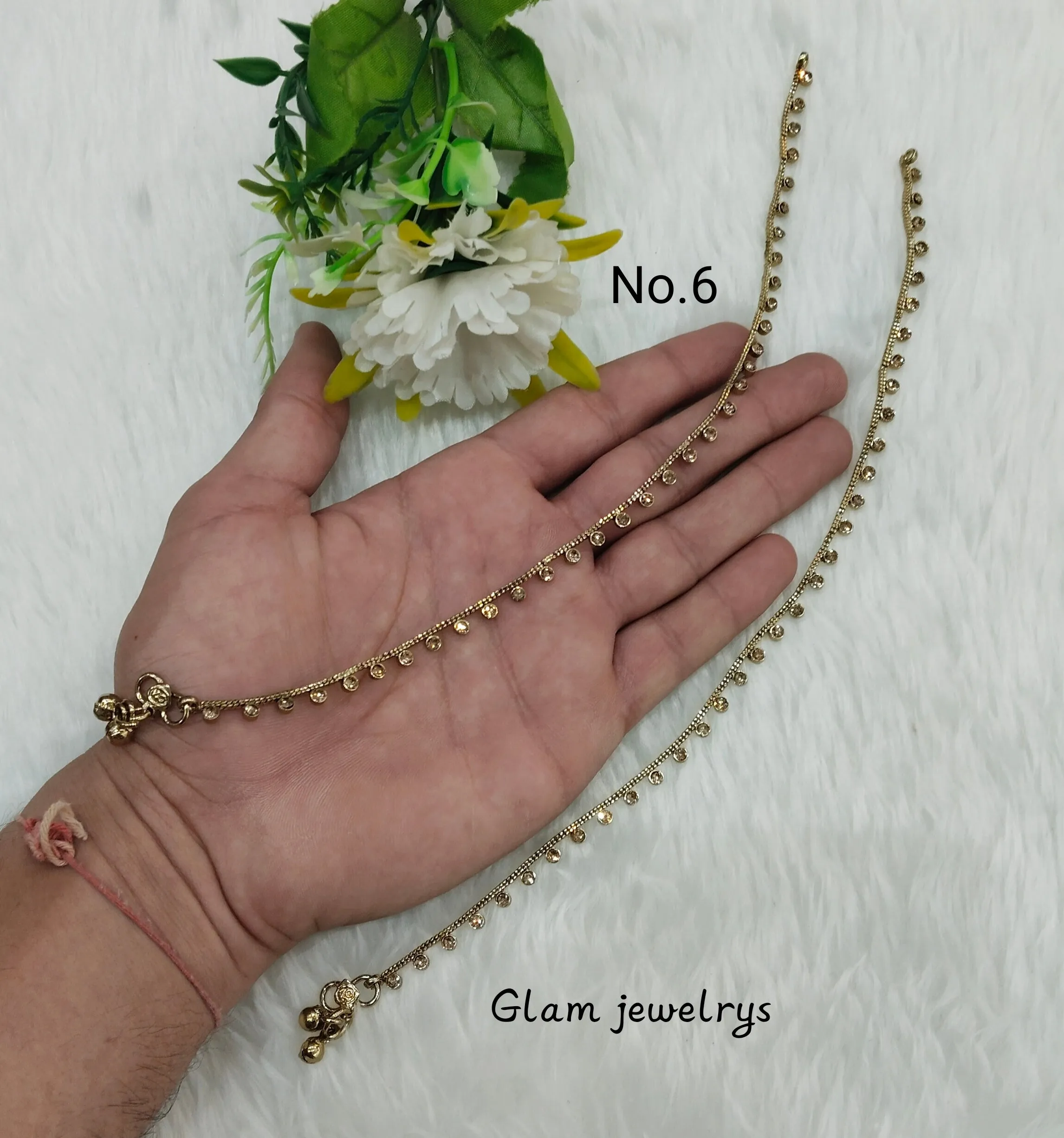 Antique Gold Anklets Jhanjar Payal Indian Jewellery  Set