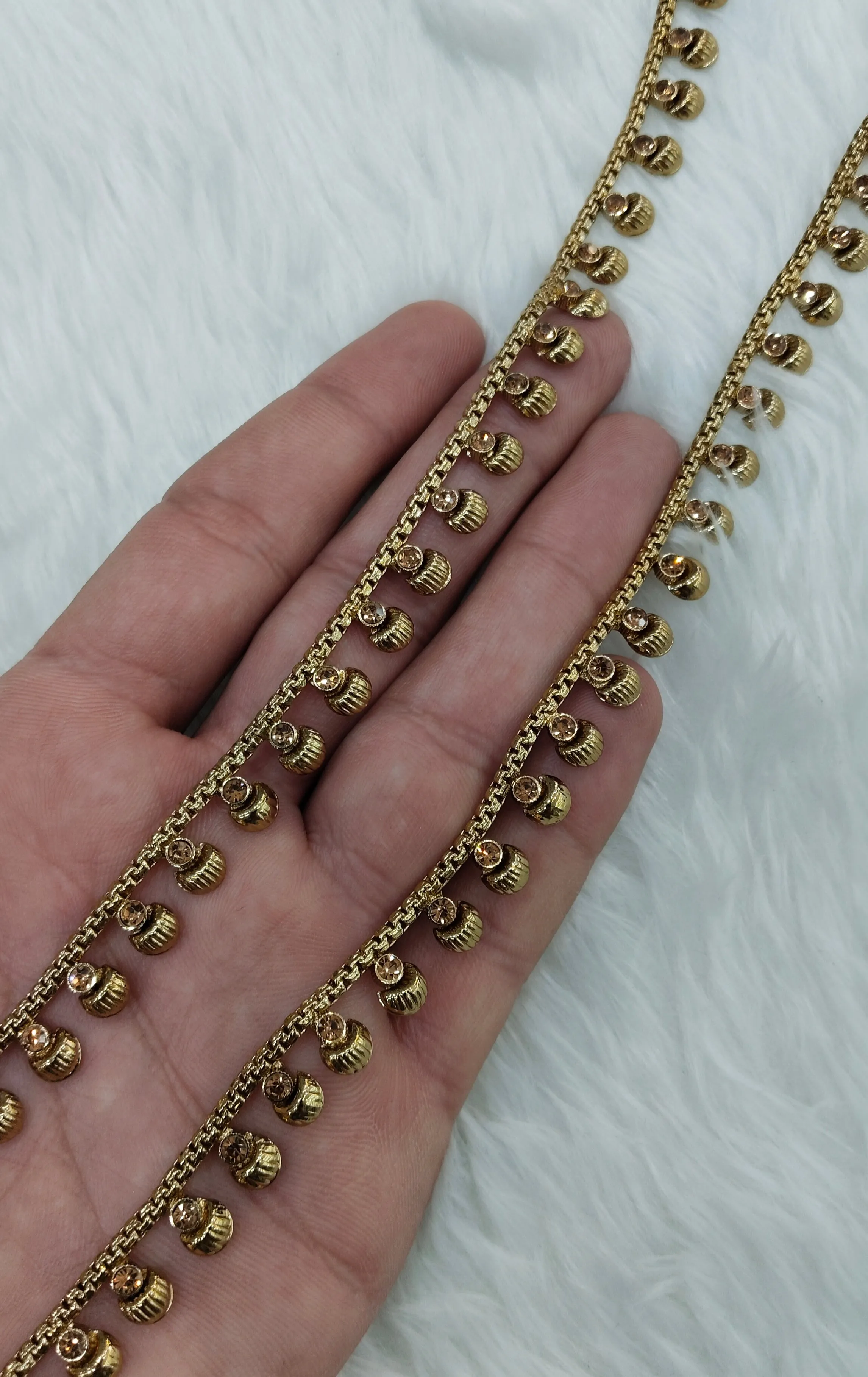 Antique Gold Anklets Jhanjar Payal Indian Jewellery  Set