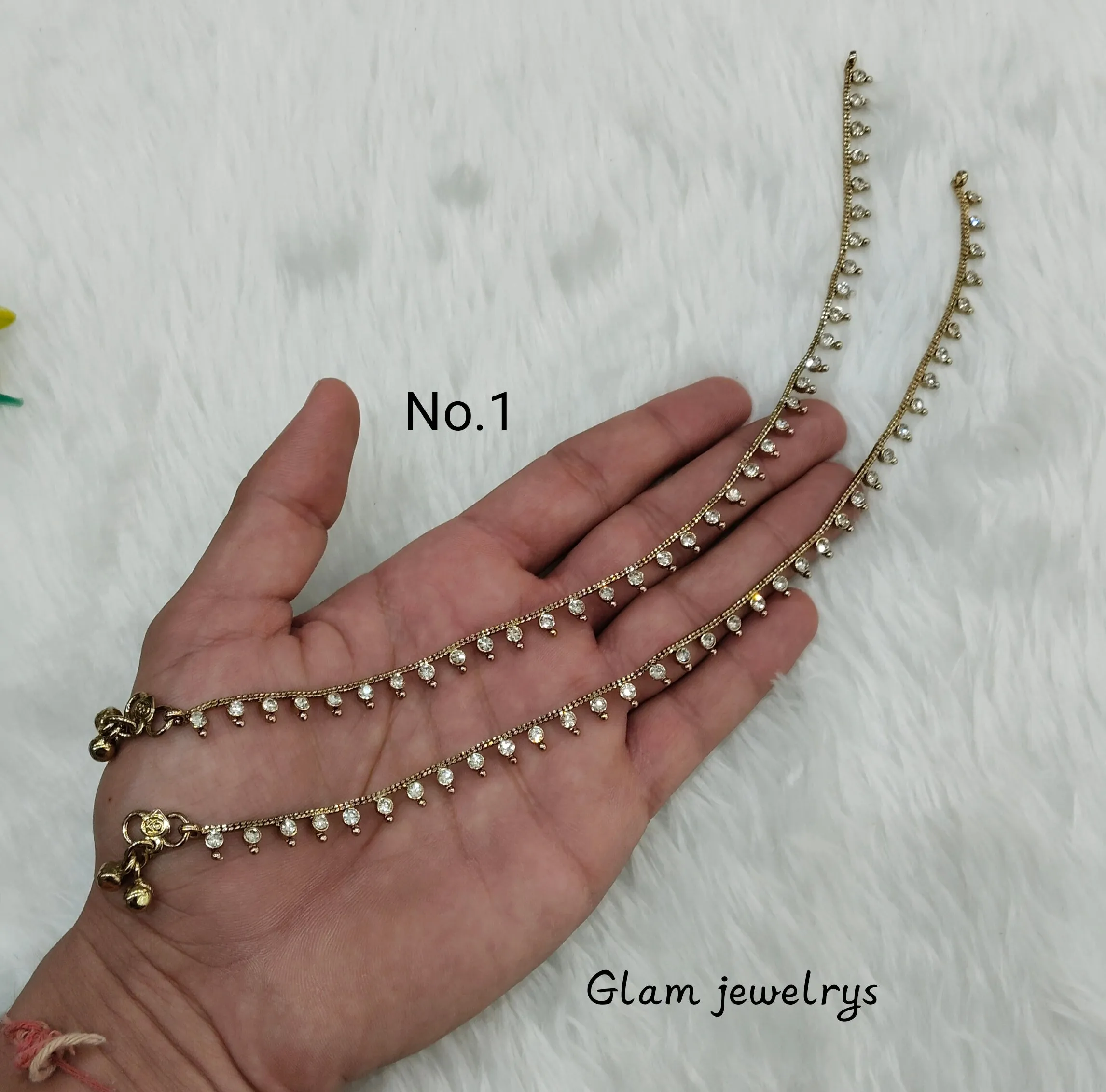 Antique Gold Anklets Jhanjar Payal Indian Jewellery  Set