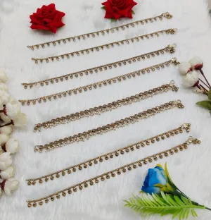 Antique Gold Anklets Jhanjar Payal Indian Jewellery  Set