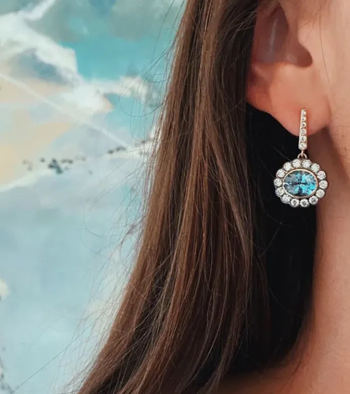 Aquamarine Alexandra Earrings
