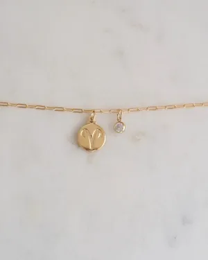 Aries Zodiac Anklet