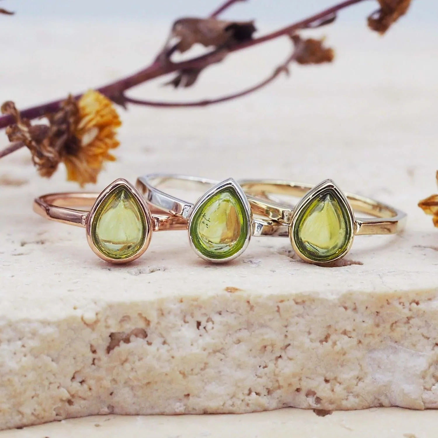 August Birthstone Ring - Peridot