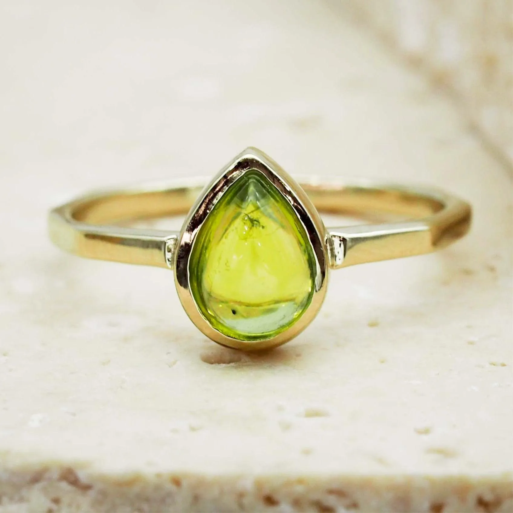 August Birthstone Ring - Peridot