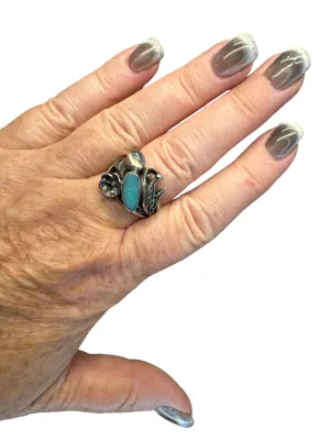 Australian Opal Solid 925 Sterling Silver Ring 8.5