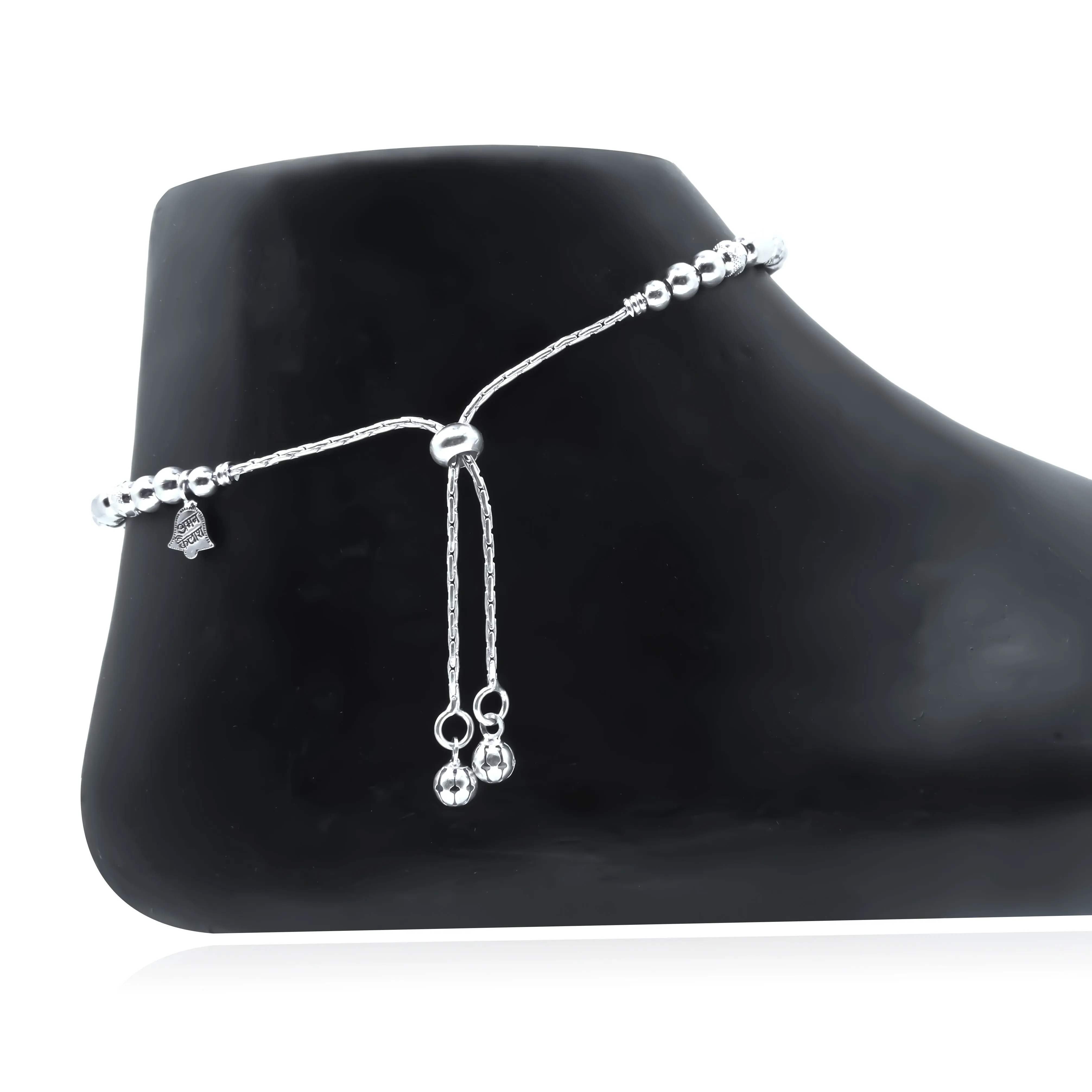 Authentic Rajasthani Silver Anklet for a Classic Traditional Look.