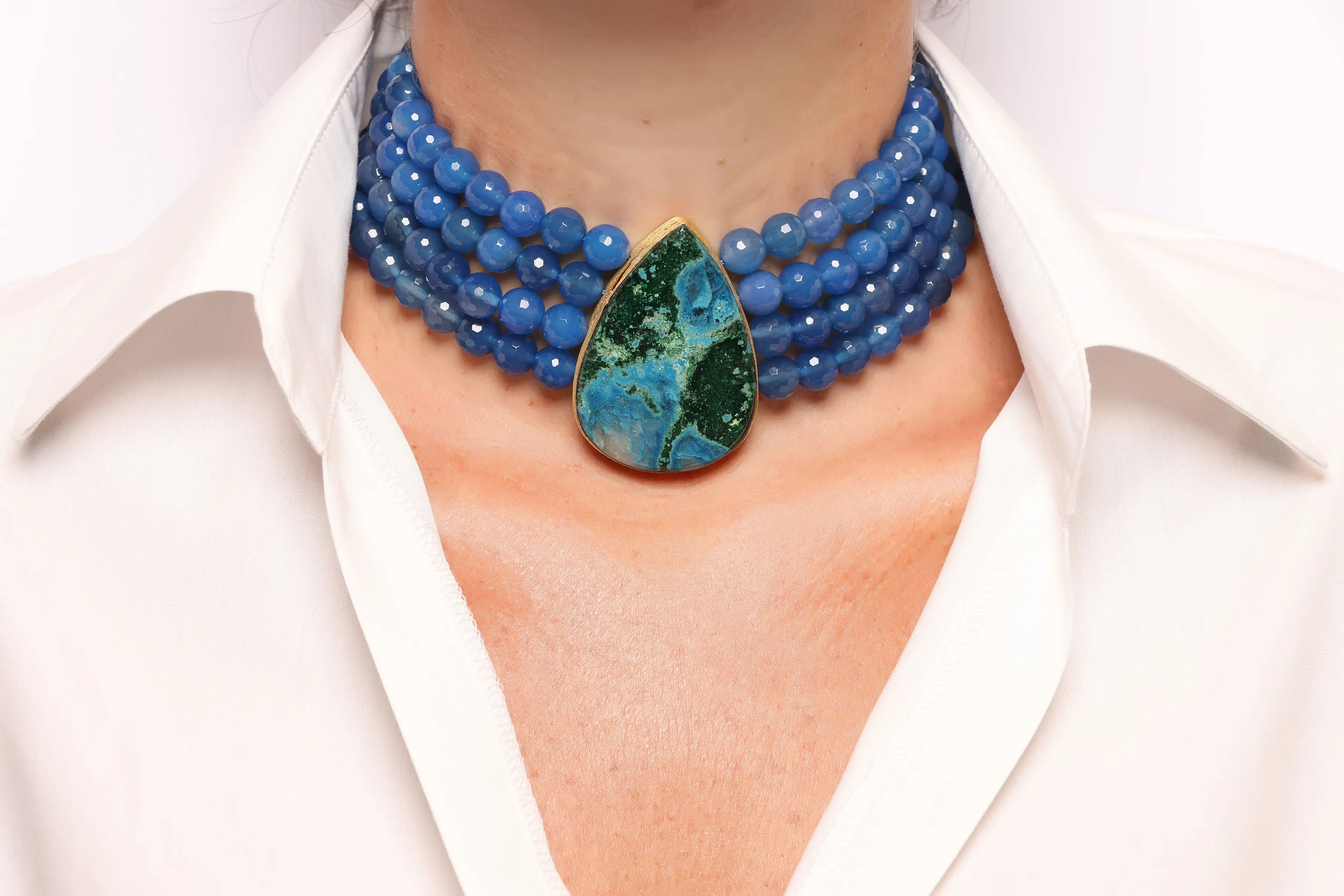 Azure Choker With Azurite