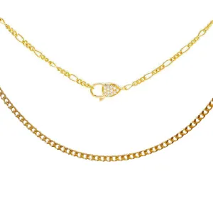 Baby Clasp X Cuban Necklace Combo Set