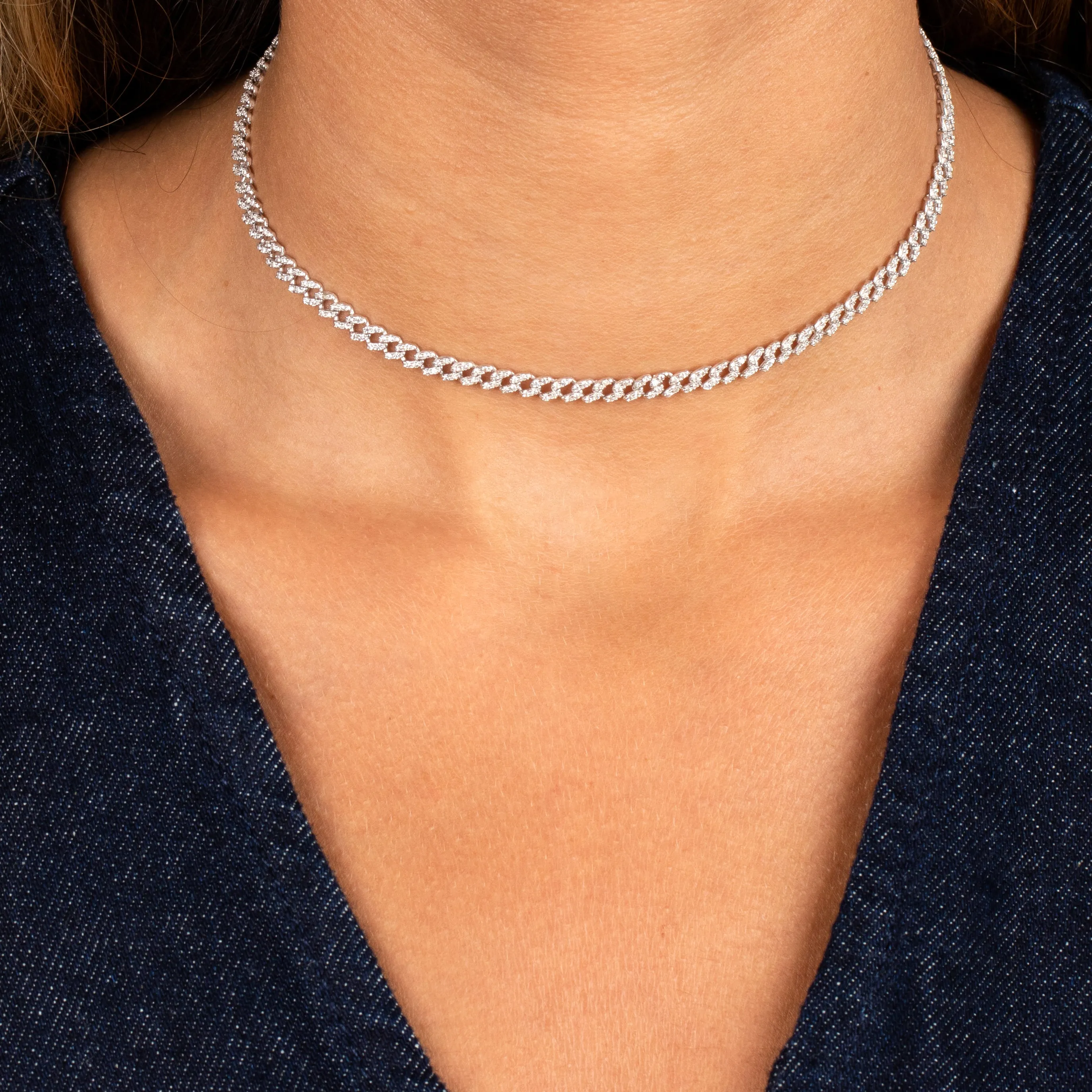Baby Pavé Cuban Link Choker
