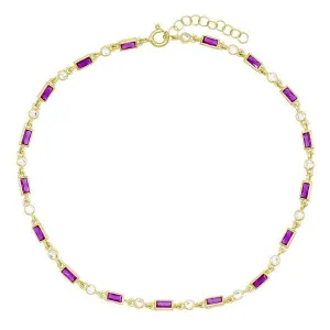 Baguette Bezel Anklet