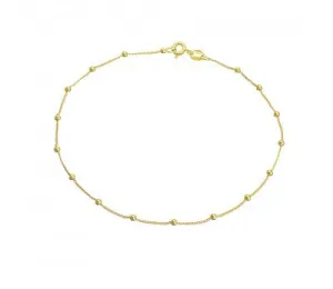 Ball Detail in Gold Plated Sterling Silver Anklet