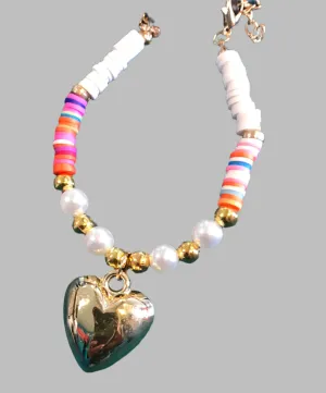 Beaded Heart Bracelet
