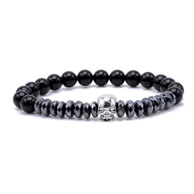 Beaded Skull Energy Bracelet