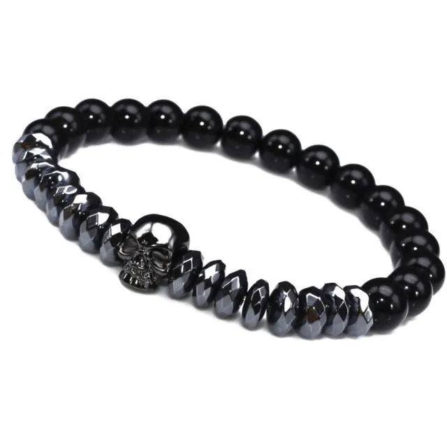 Beaded Skull Energy Bracelet