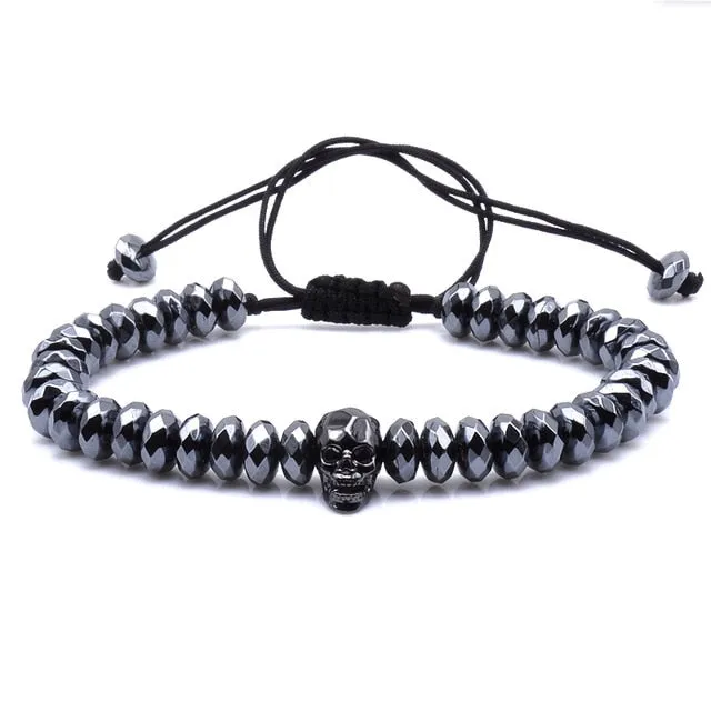 Beaded Skull Energy Bracelet
