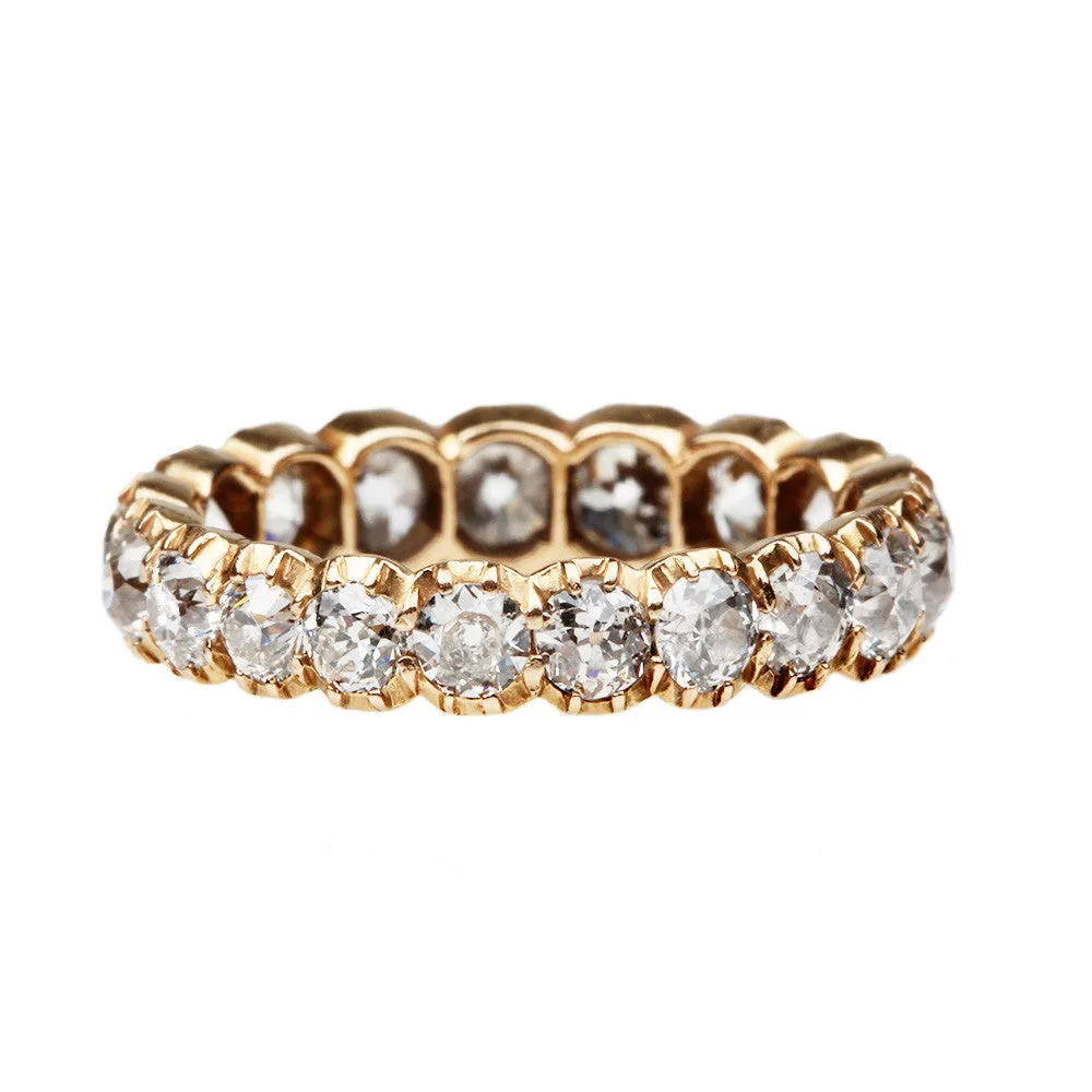 Bell & Bird Signature Cutaway Diamond Eternity Band with Old European Cut Diamonds