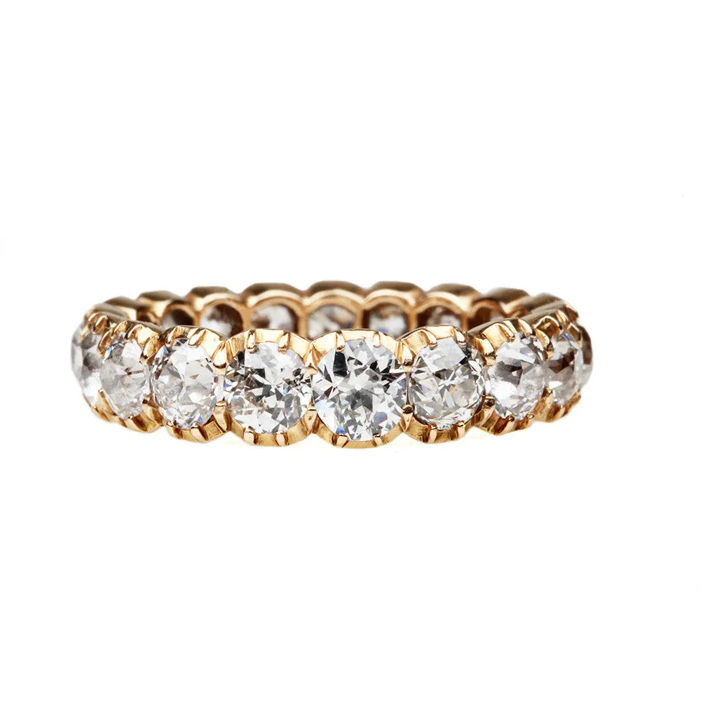 Bell & Bird Signature Cutaway Diamond Eternity Band with Old European Cut Diamonds