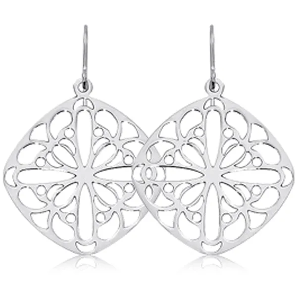 Ben Garelick Sterling Silver Lace Drop Earrings