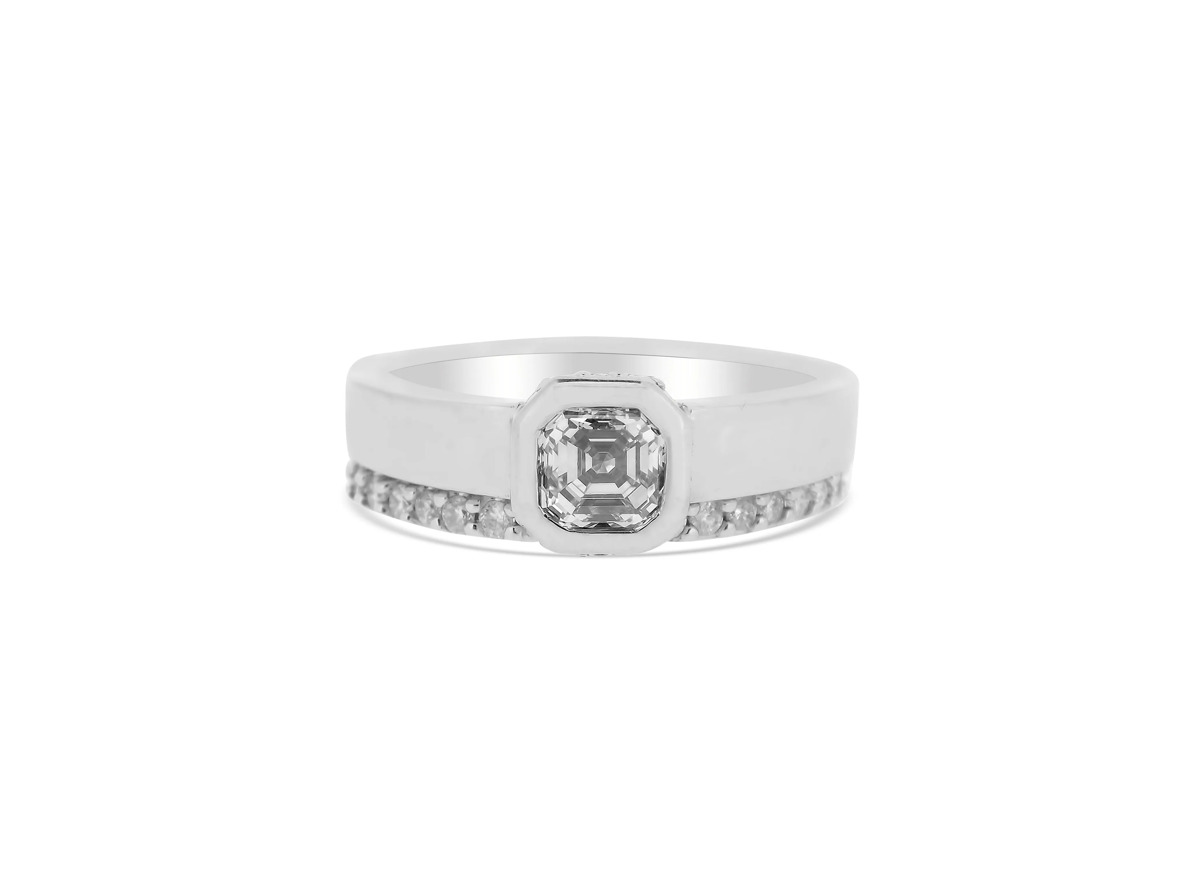 Bezel Set Engagement Ring