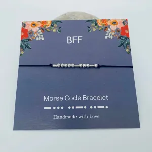 BFF Morse Code Stretch Bracelet