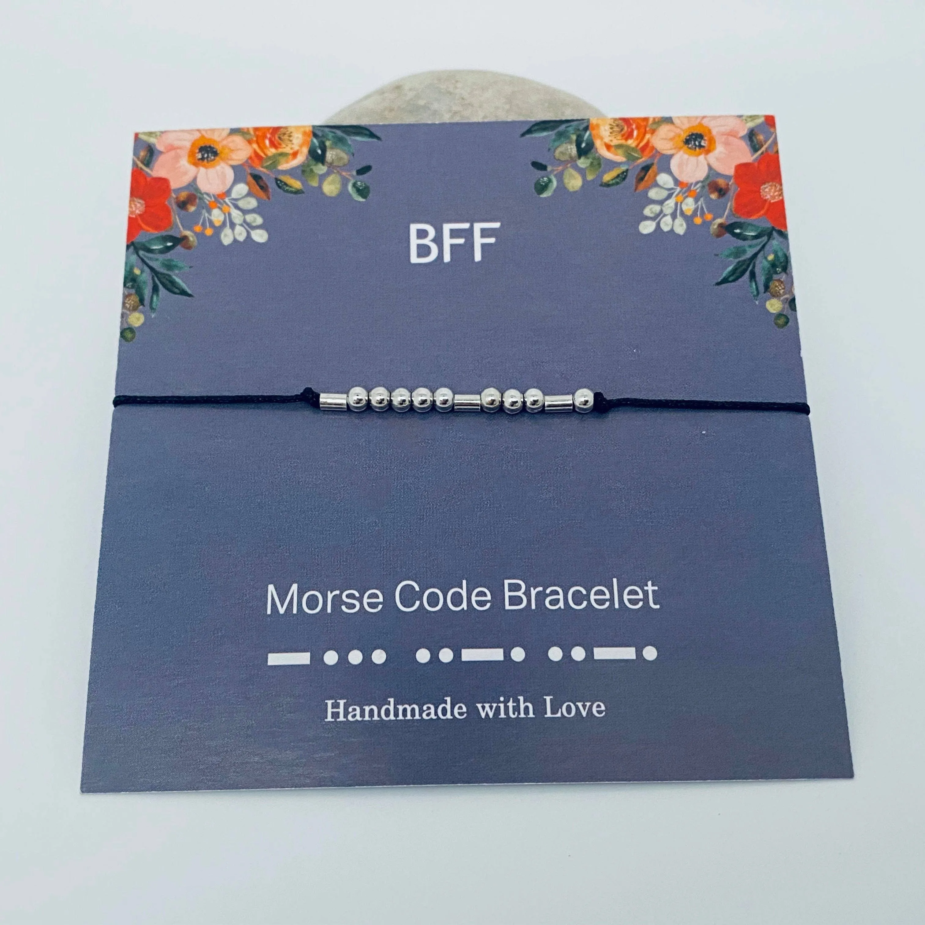 BFF Morse Code Stretch Bracelet