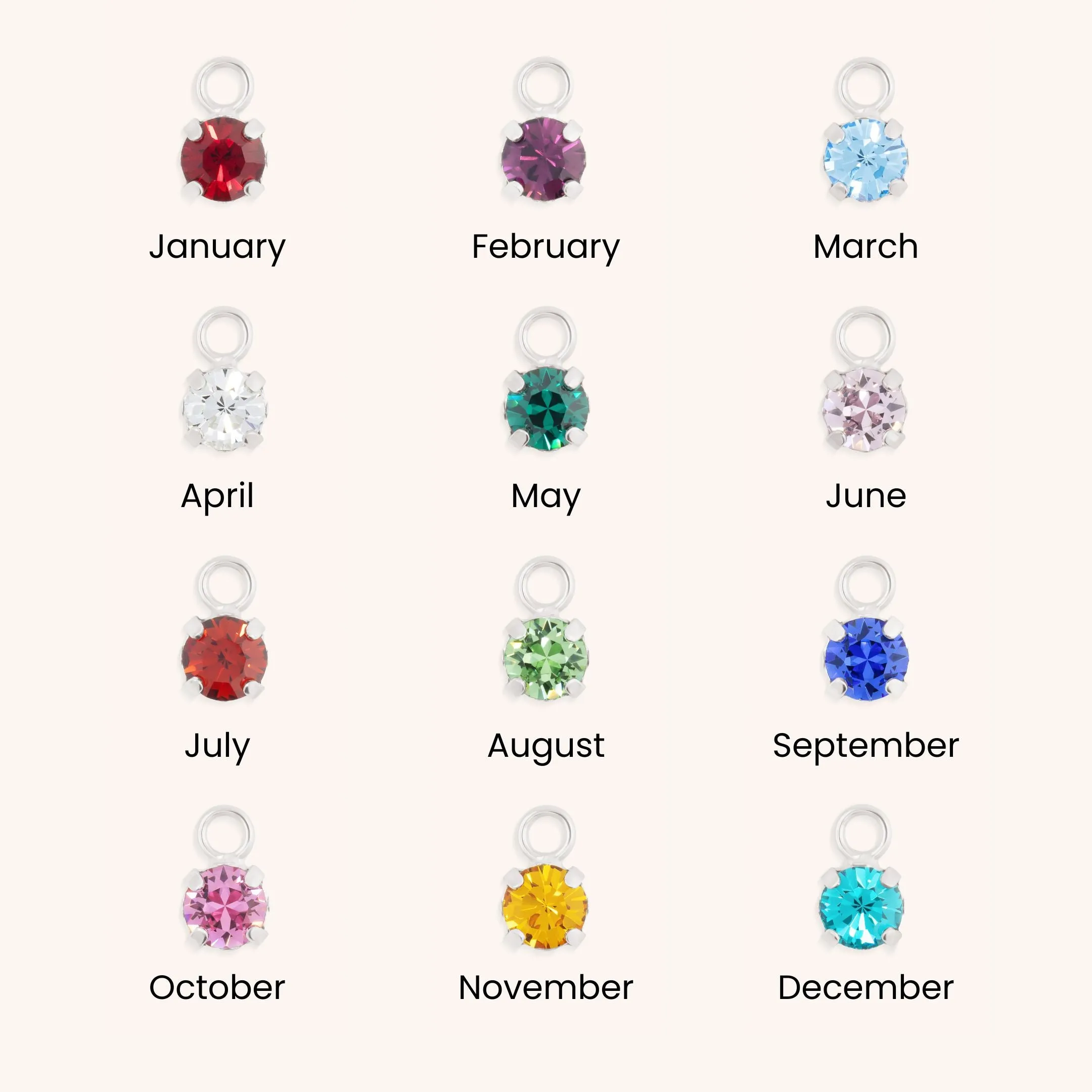 Birthstone Adjustable Stacking Ring