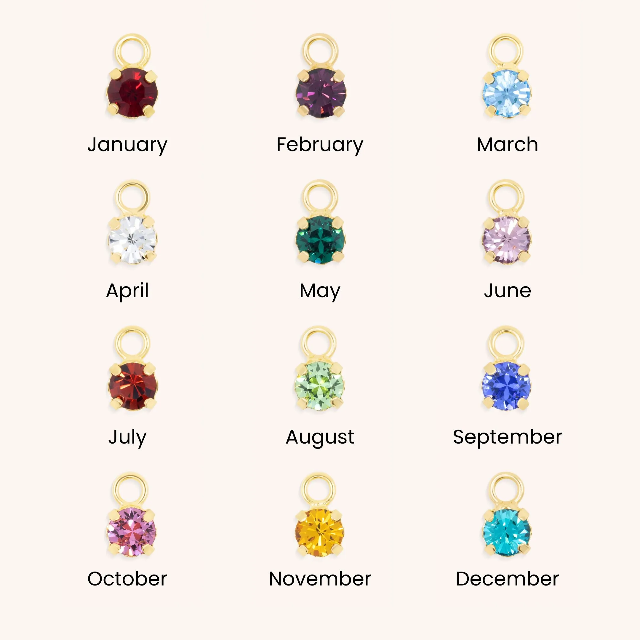 Birthstone Adjustable Stacking Ring
