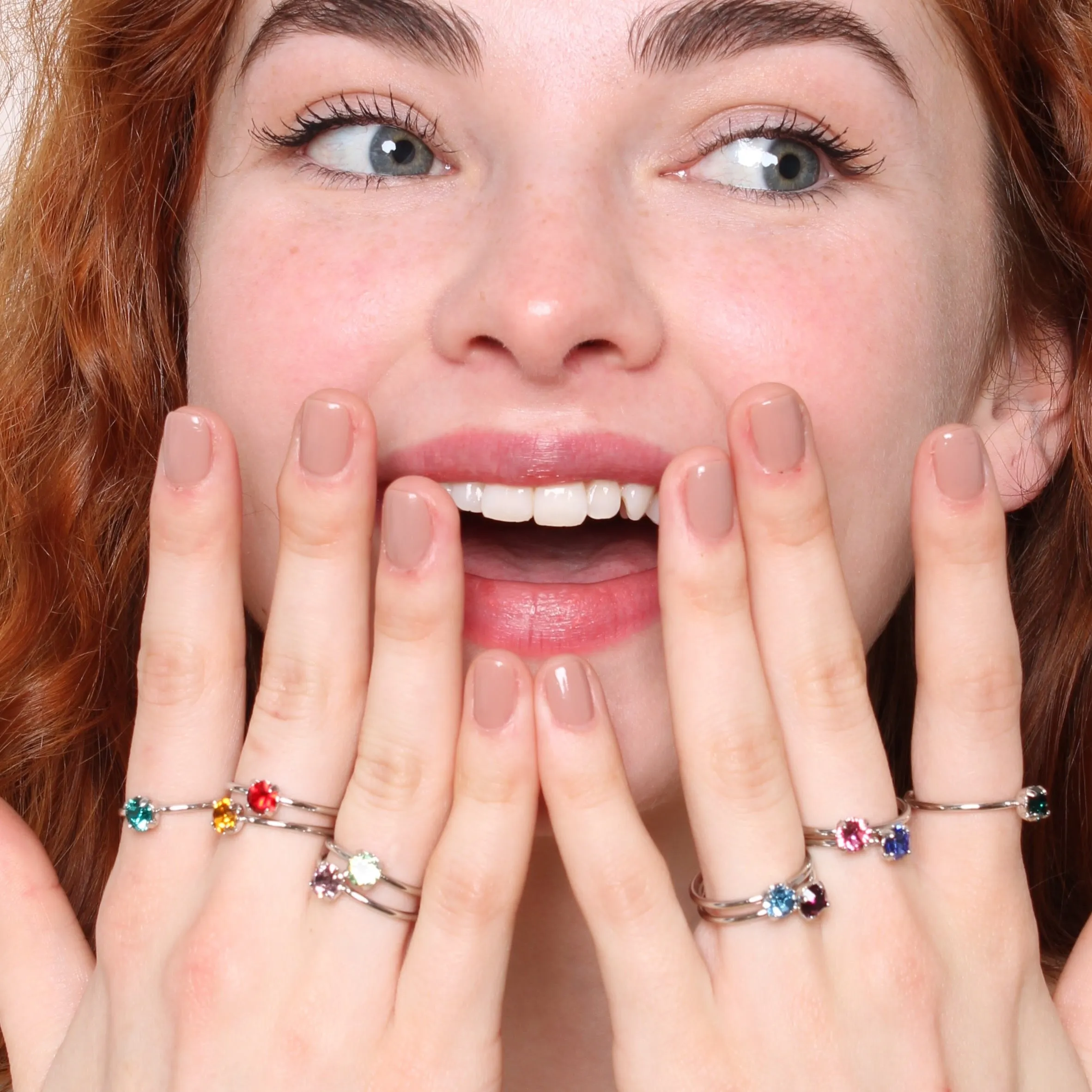Birthstone Adjustable Stacking Ring