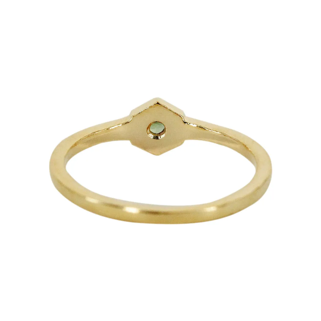 Birthstone Hexagon Ring - Alexandrite - June