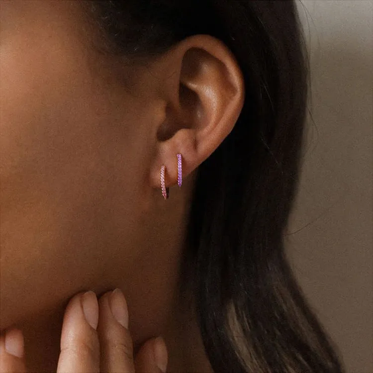 Birthstone Hoops- GOLD SEPTEMBER