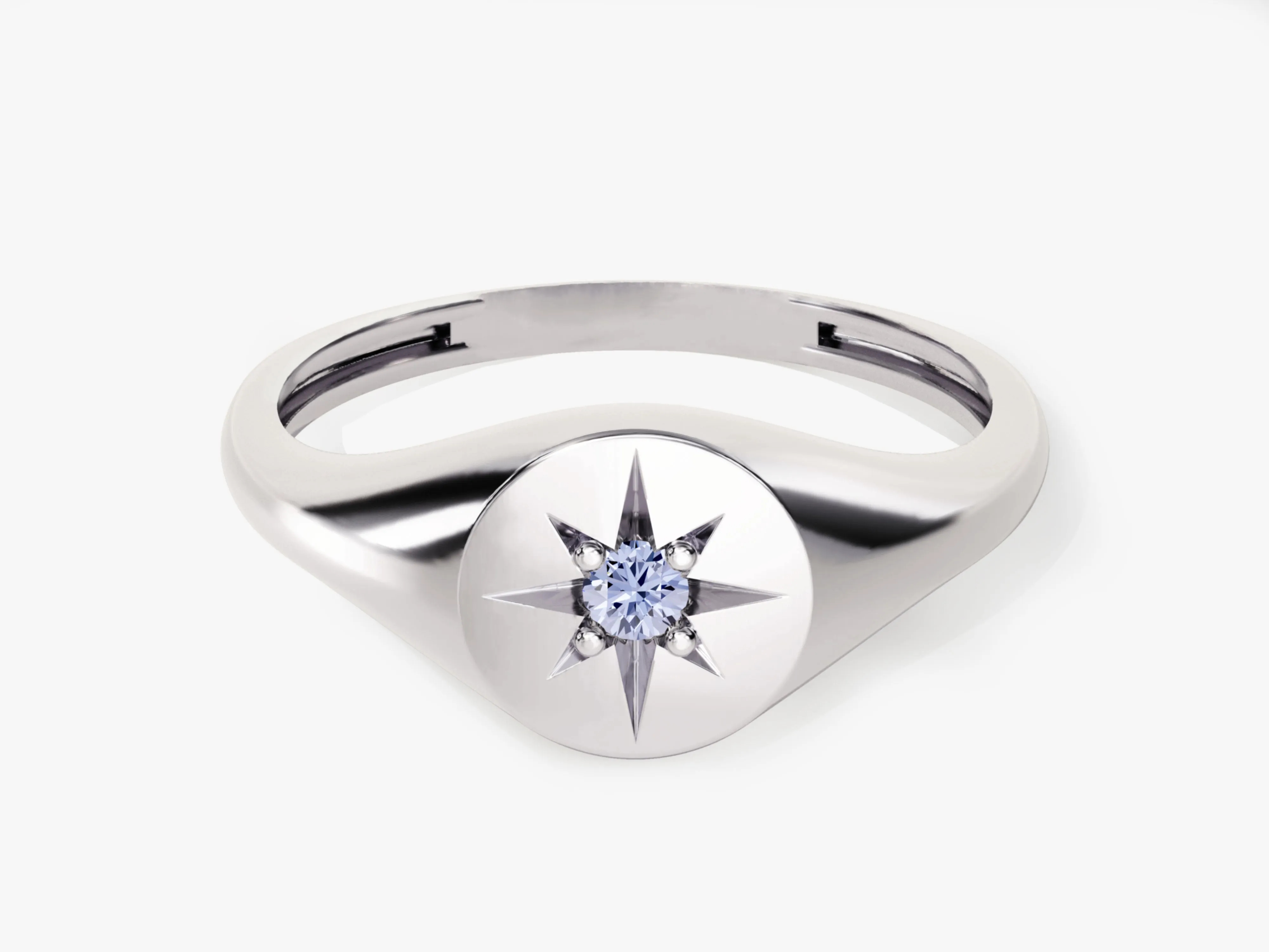Birthstone Signet Ring - Gold Vermeil