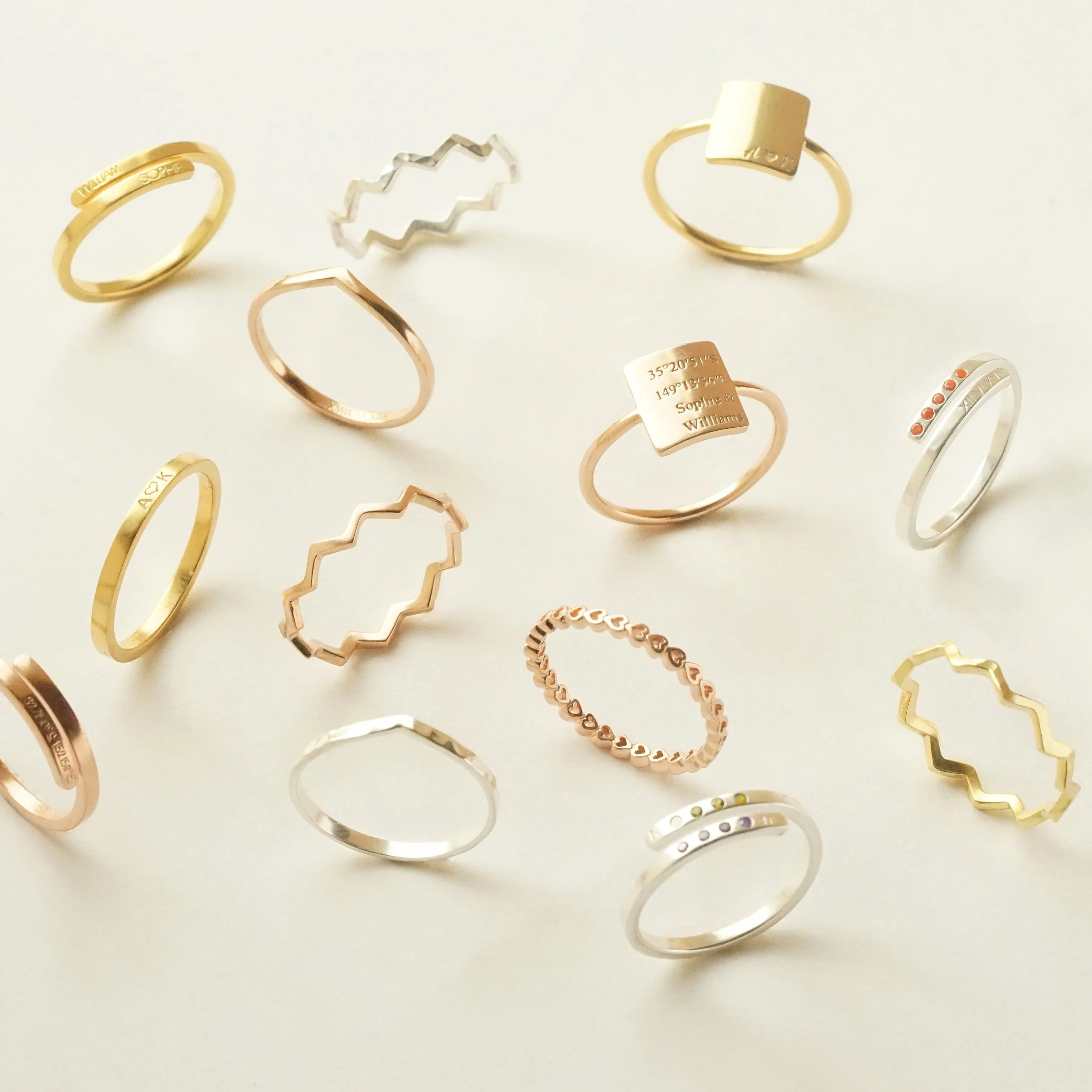 Birthstone Wishbone Ring