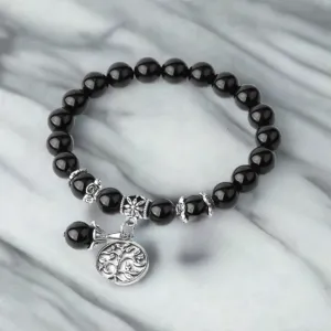 Black Agate Stretch Bracelet