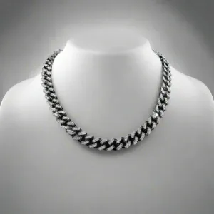Black Clear Cuban Chain Set 22/8