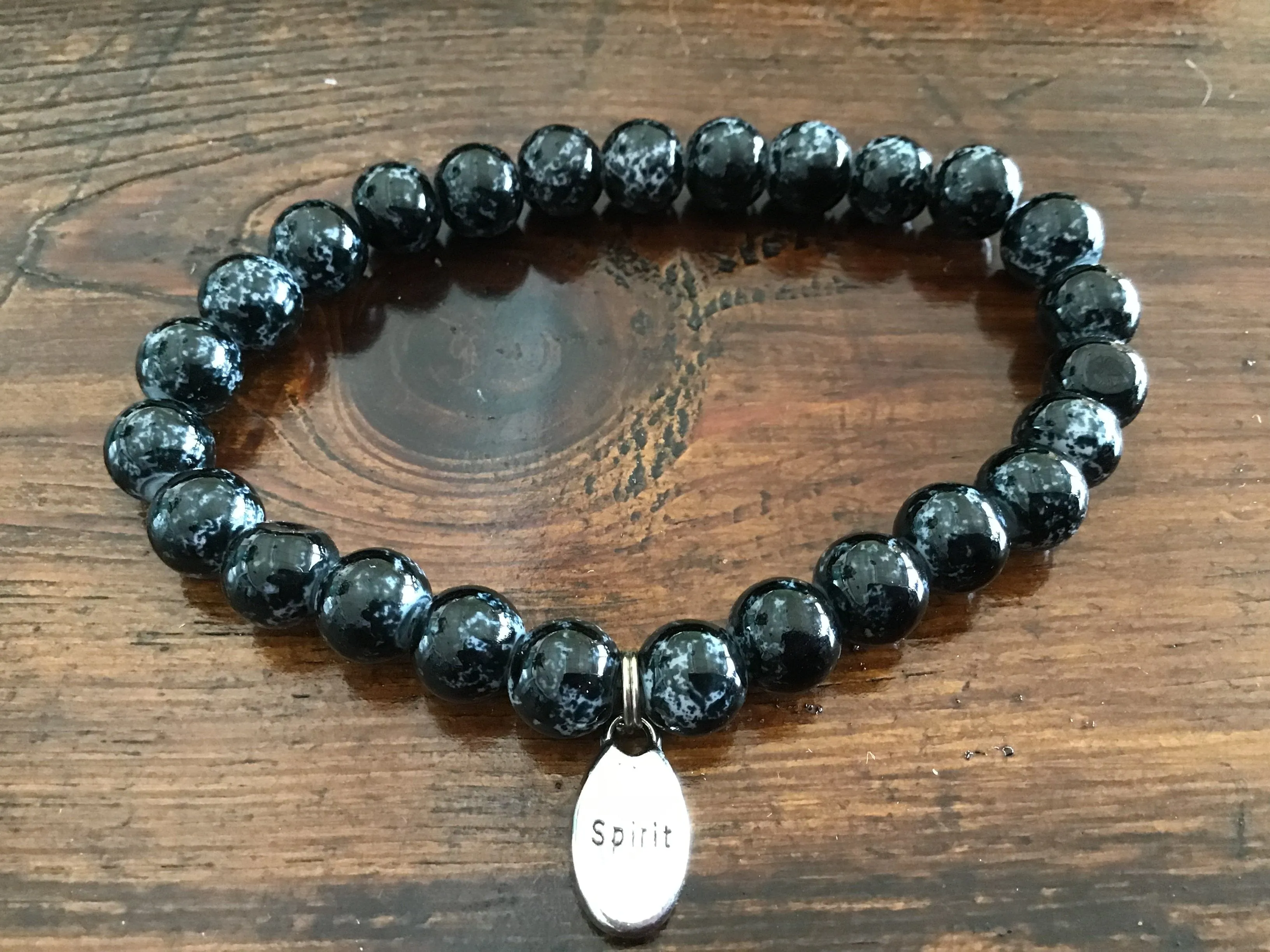 Black-Glass-Charm-Bracelet