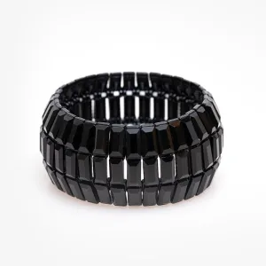 Black Rhinestone Stretch Bracelet