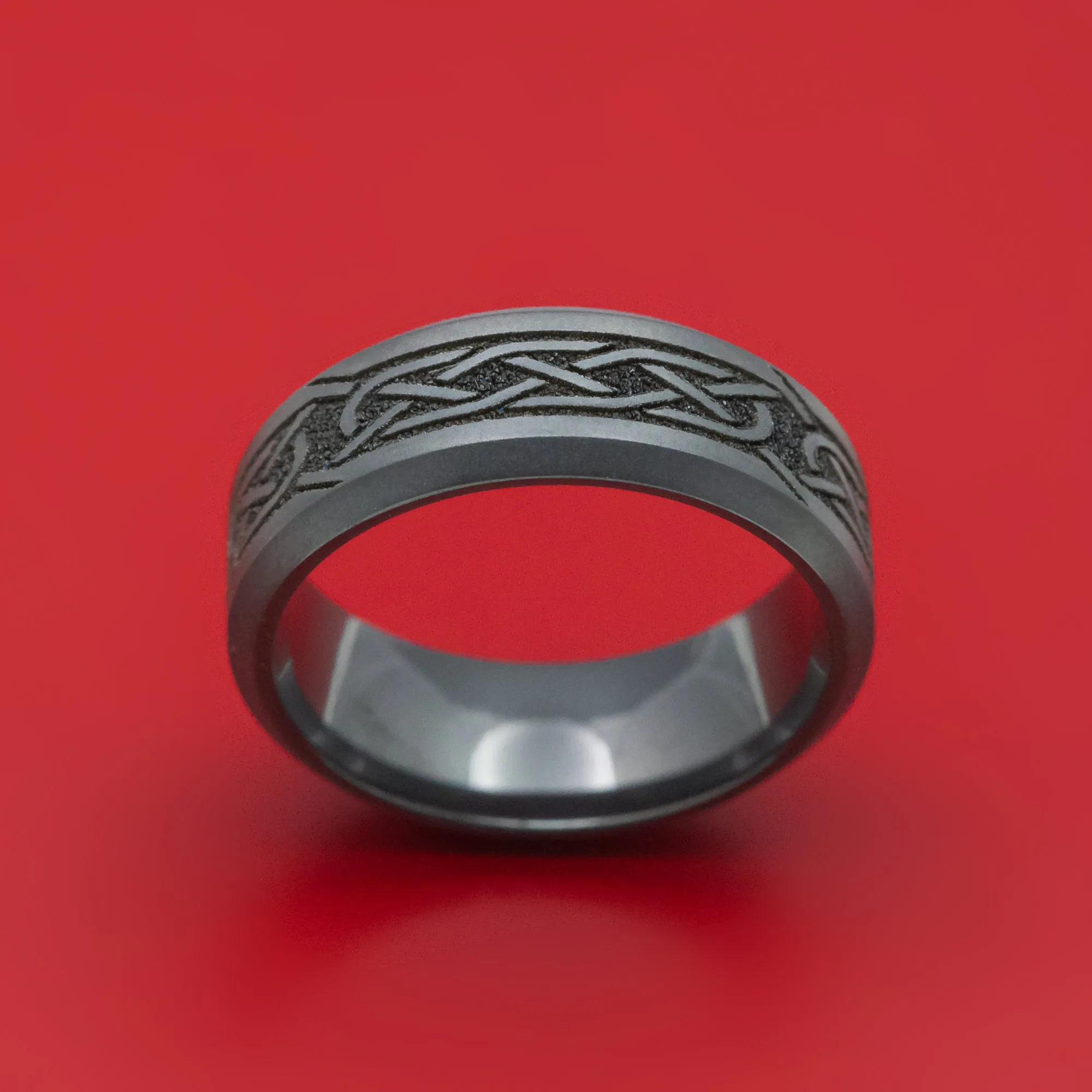 Black Zirconium Celtic Knot Ring