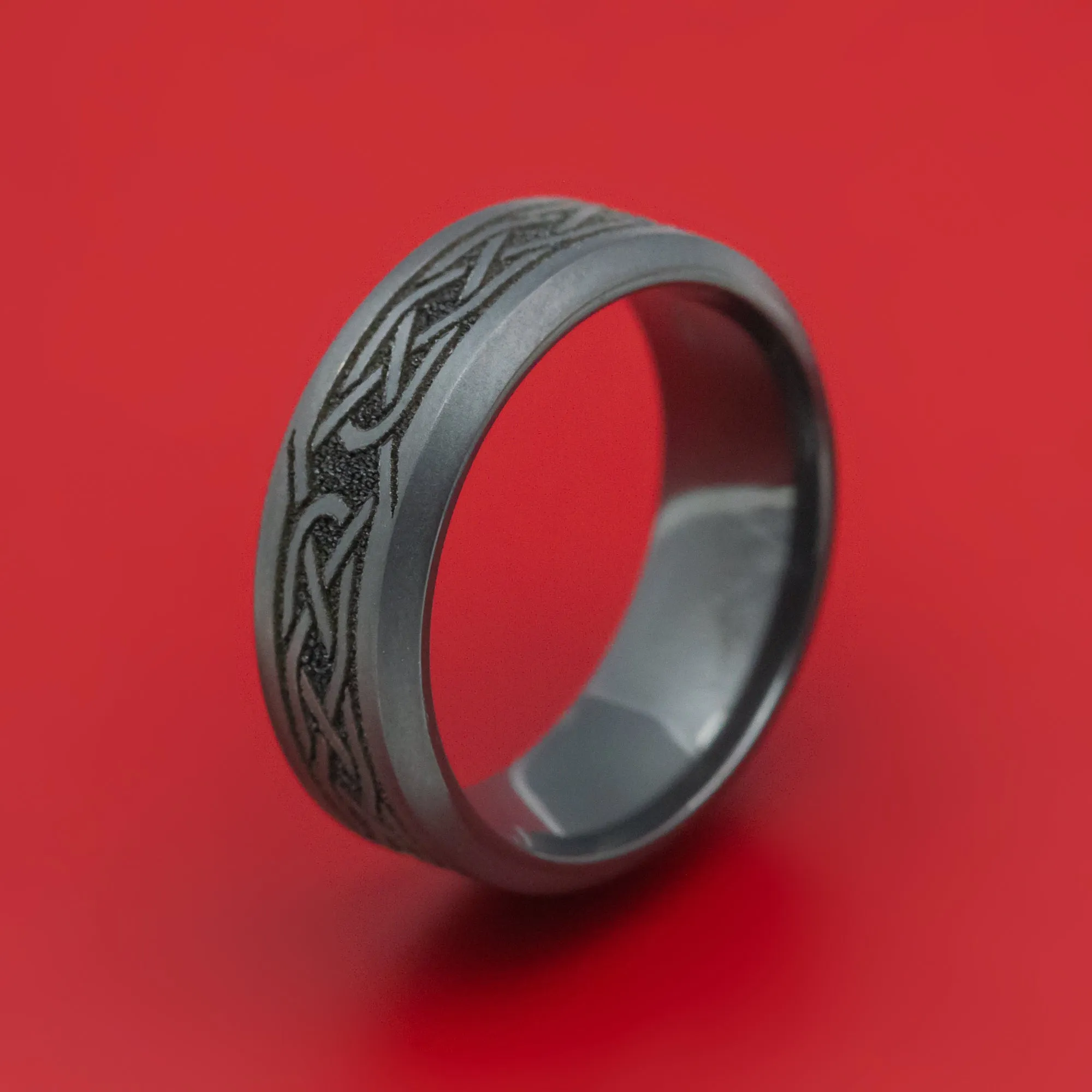 Black Zirconium Celtic Knot Ring