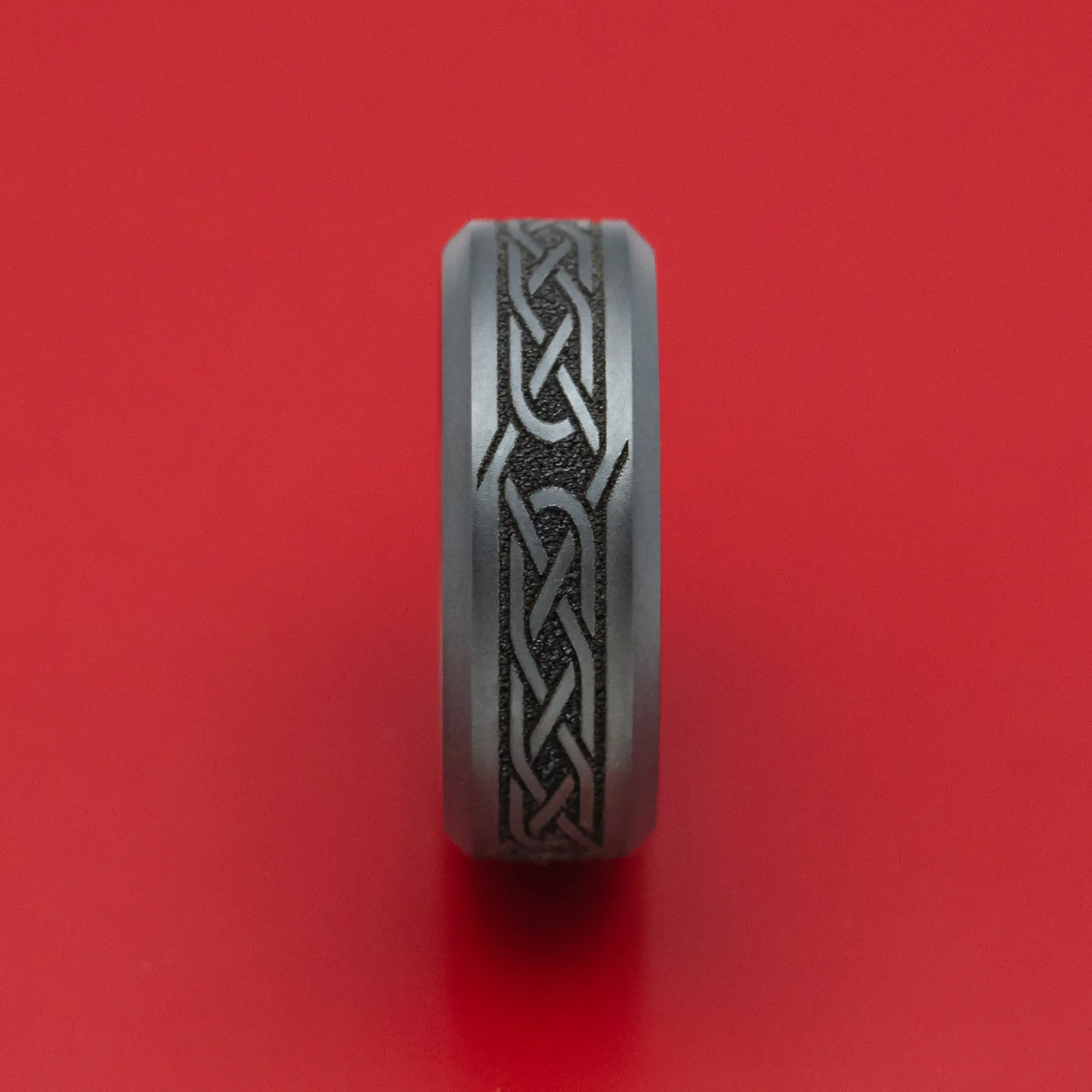 Black Zirconium Celtic Knot Ring