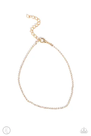 Blinding Basic Gold Ankle Bracelet Paparazzi