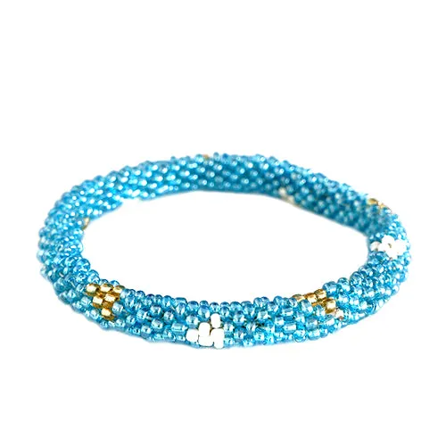 BLUE  BRACELET  #BR78720_BLU-GLD-WHT (RD3)