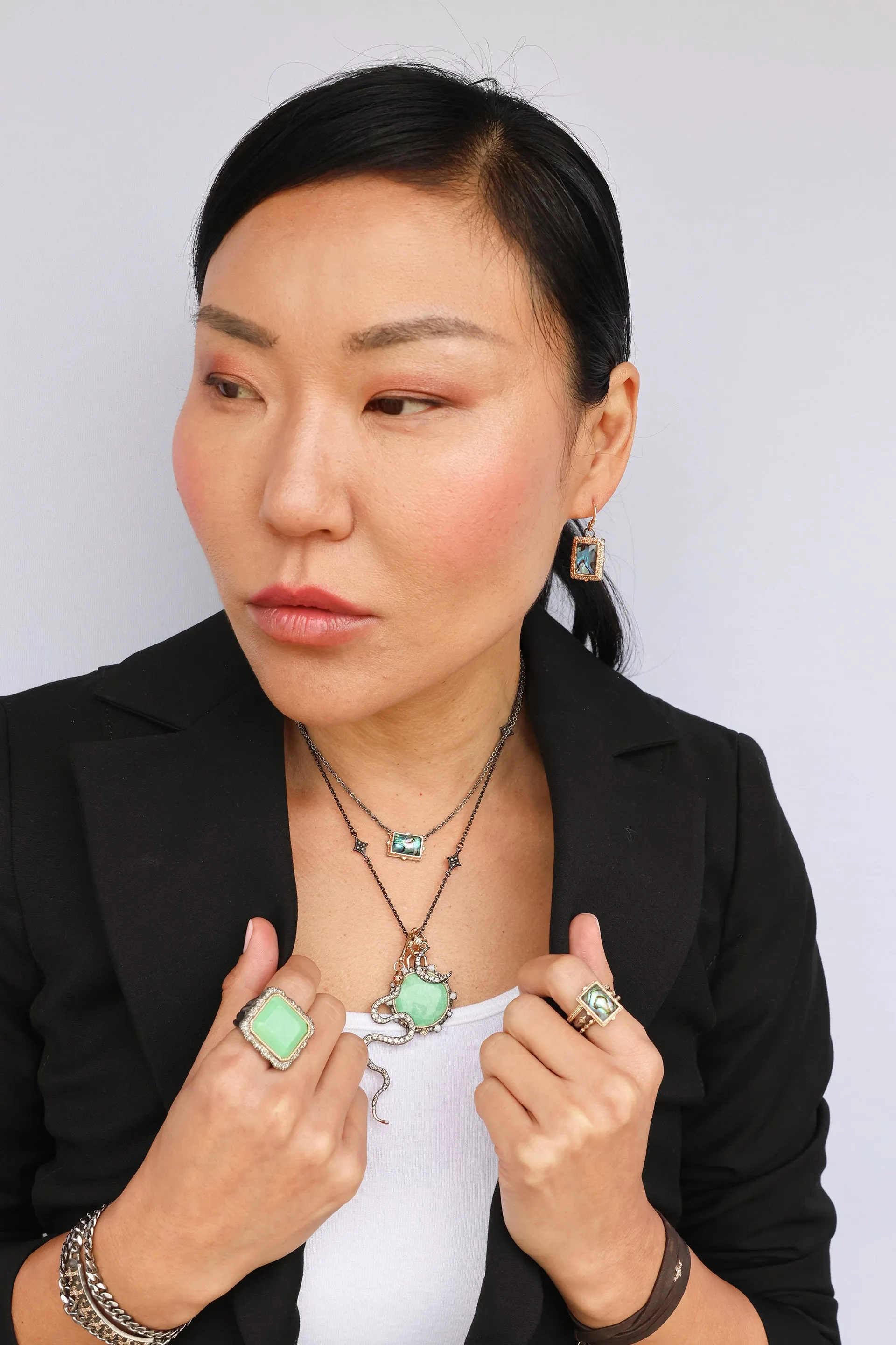 BLUE PEARL DROP EARRINGS