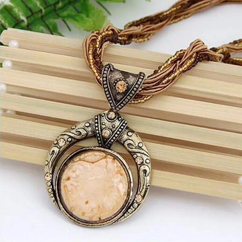 Bohemian Multilayer Crystal Gem Necklace